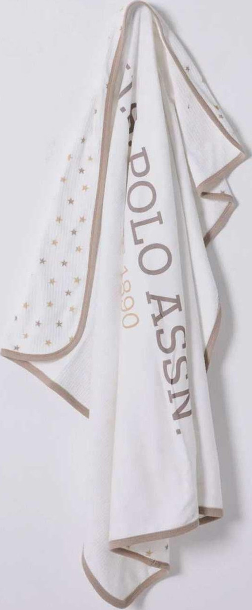 U.S. Polo Assn Bebek Battaniyesi USB2483 Beyaz