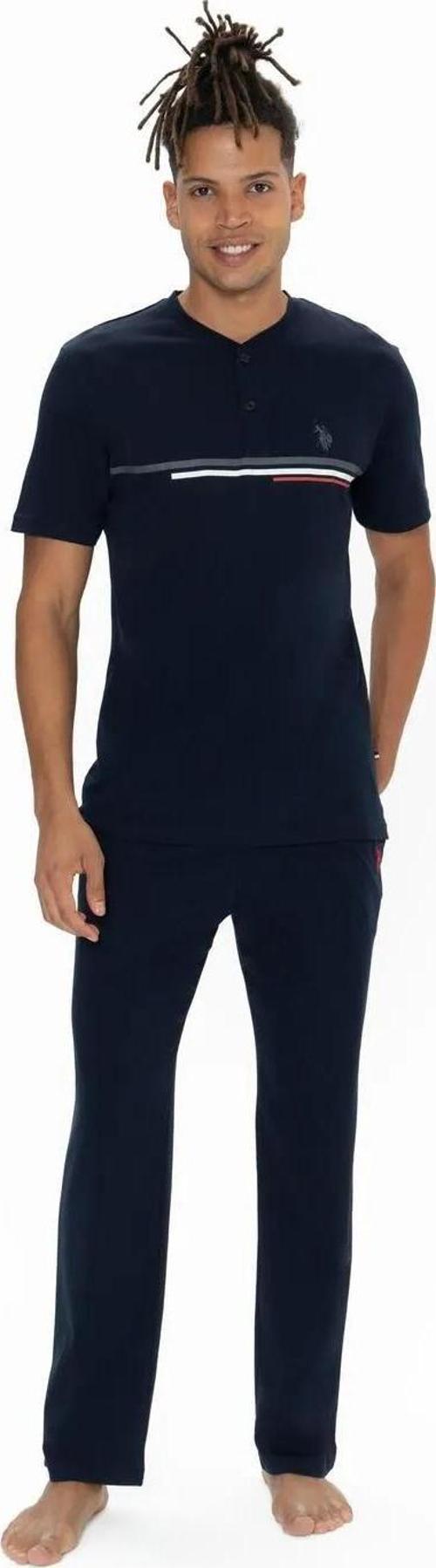 Erkek Alt Üst Düğmeli Pijama Takımı