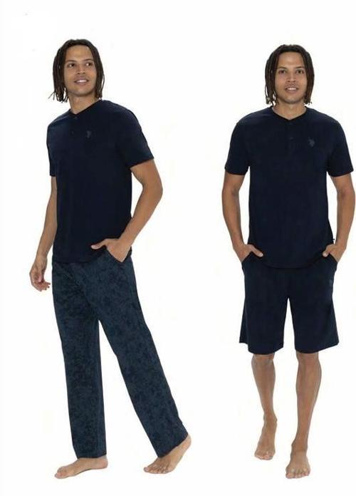 Erkek 3'lü Düğmeli Pijama Takımı