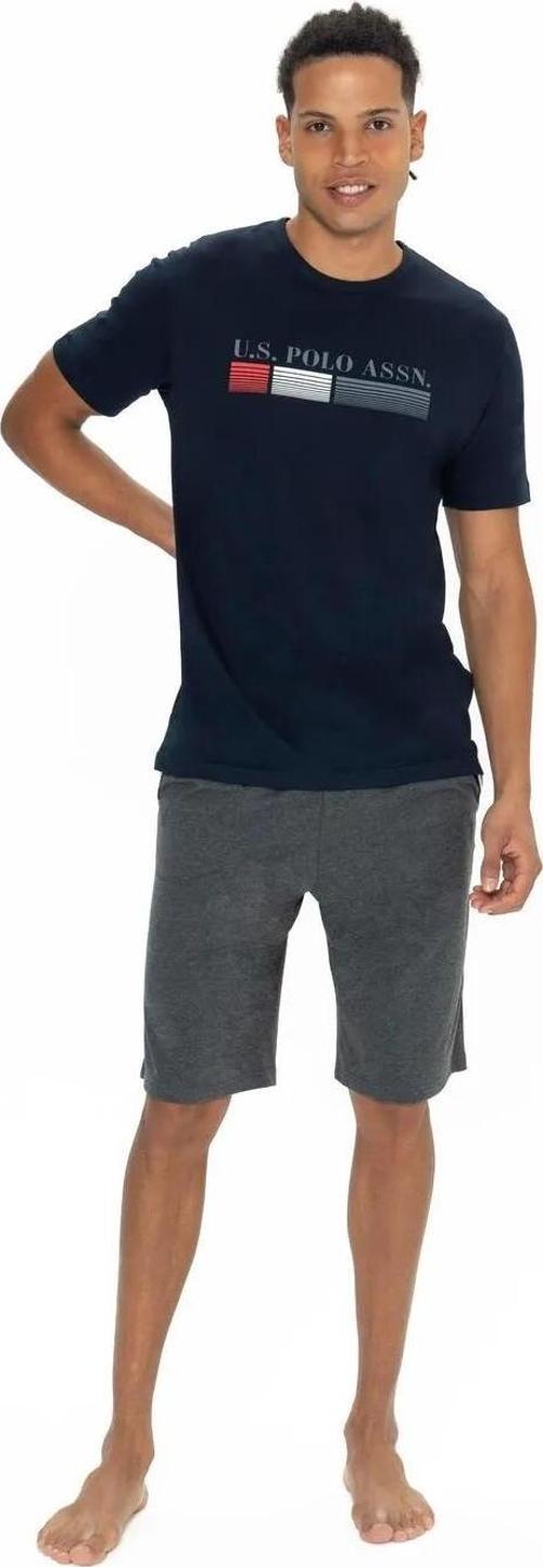 Erkek Alt Üst Yuvarlak Yaka Pijama Şort Takımı