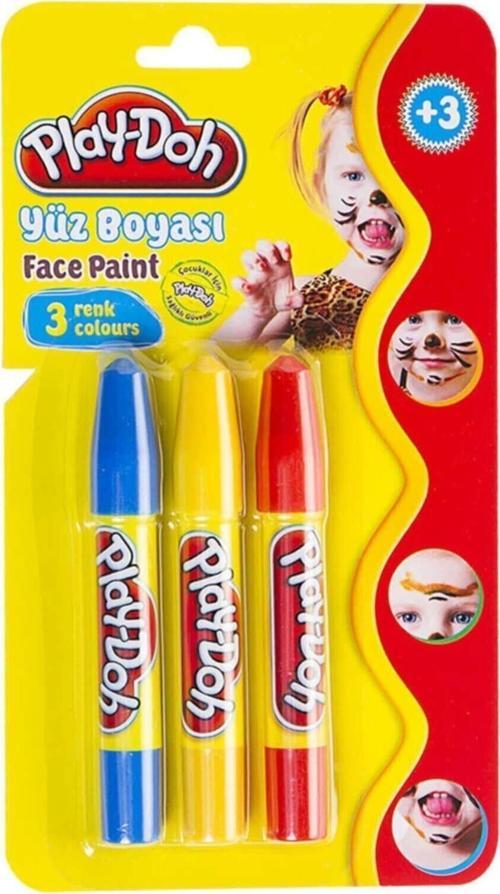 Play Doh 3 Renk Yüz Boyası