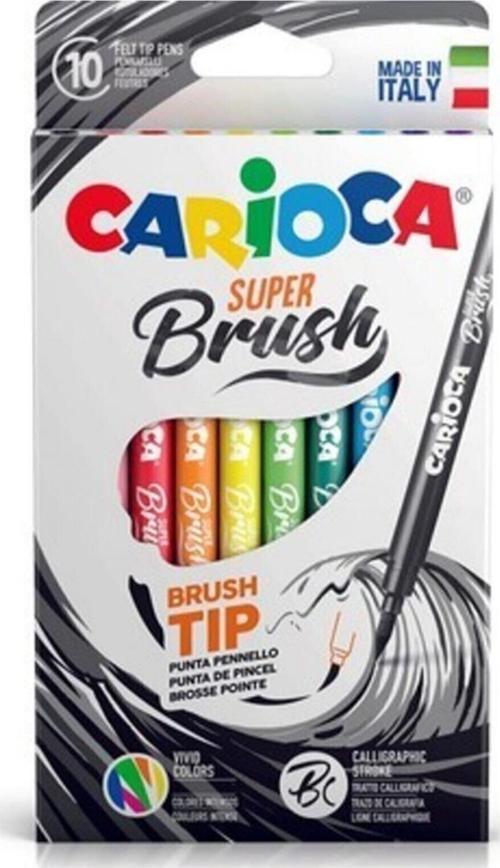 Süper Brush Fırça Uçlu Keçeli Boya Kalemi 10lu