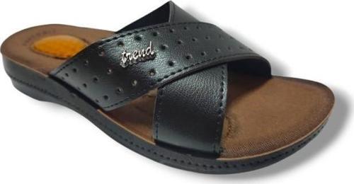 40371-25 Deri Anatomik Çapraz Kadın Terlik