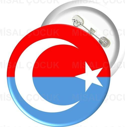 Rozet 30 - Türk Ve Doğu Türkistan Bayrağı