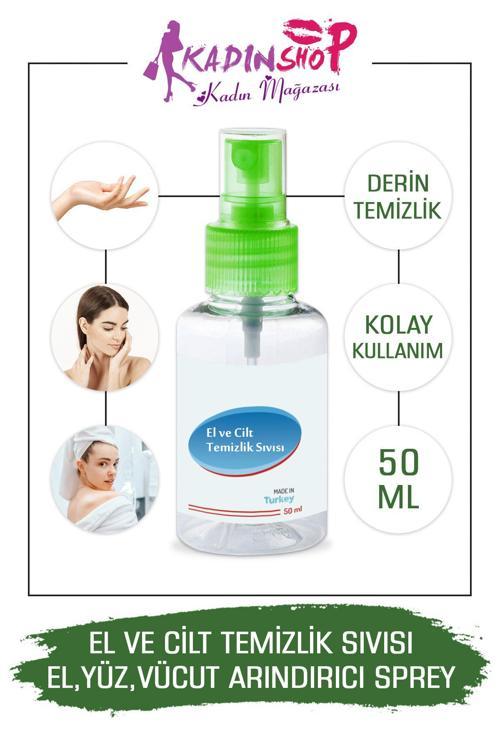 Cilt Dezenfektanı El Yüz Vücut İçin Koruyucu  Antiseptik Dezenfektan 50 ml