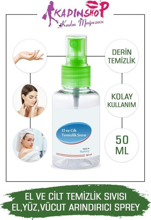 Cilt Dezenfektanı El Yüz Vücut İçin Koruyucu  Antiseptik Dezenfektan 50 ml