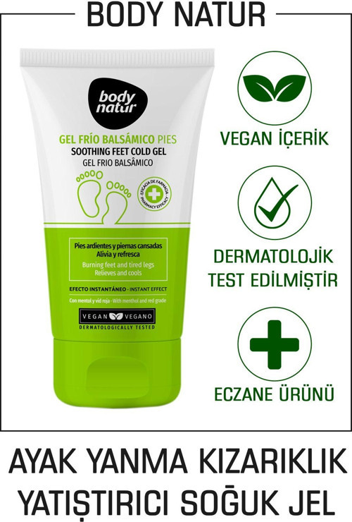 Ayak Yatıştırıcı Soğuk Jel Yanma Yorgunluk Giderici Rahatlatıcı Bacak Jeli - Soothing Cold Gel 100ml