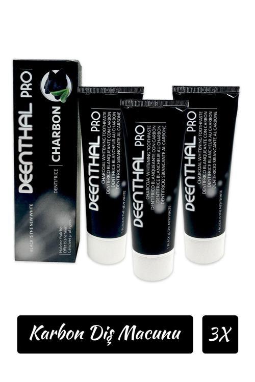 3 Adet Aktif Kömür Diş Macunu Maksimum Beyazlatıcı Karbon Charcoal Toothpaste (3x75ml)