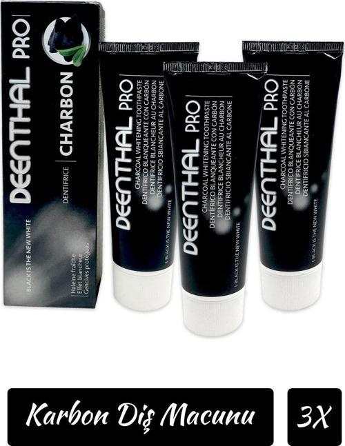 3 Adet Aktif Kömür Diş Macunu Maksimum Beyazlatıcı Karbon Charcoal Toothpaste (3x75ml)