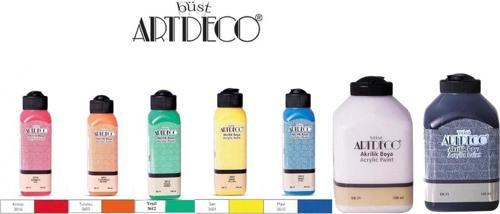 Akrilik Boya 5 Canlı Renk 140ml Beyaz 500 ml Siyah 500 ml
