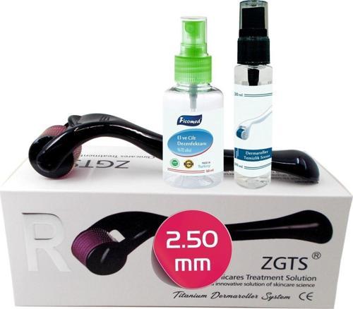 Dermaroller 2.50 mm Orijinal Titanyum 540 İğneli Beyaz Derma Roller Saç Yüz Vücut 8436001982014