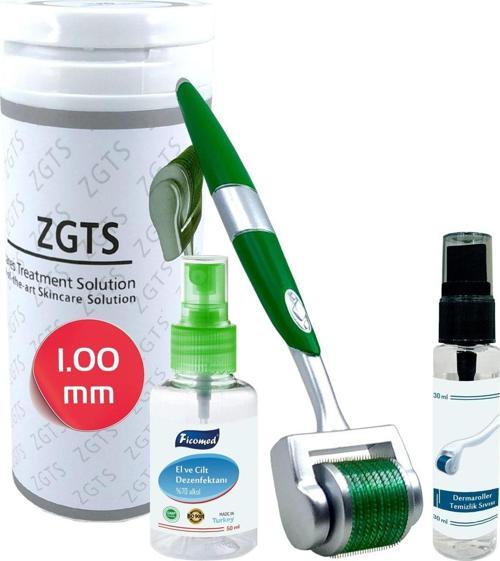 Green Line Dermaroller 1.00 mm Titanyum 540 İğneli Saç Yüz Cilt İçin Derma Roller