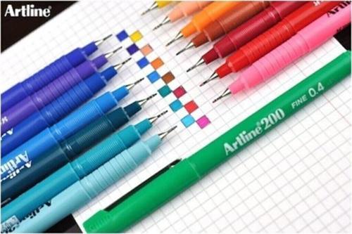 200 Fineliner 0.4 Mm Ince Uçlu Yazı Ve Çizim Kalemi 15 Renk Set