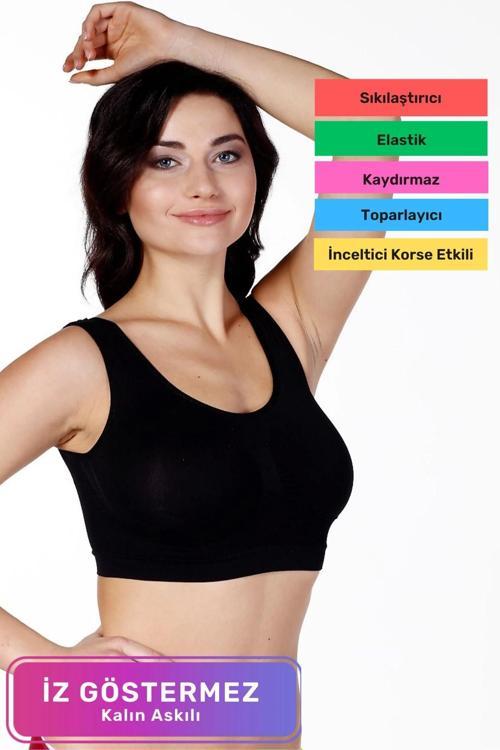 Özel Üretim Günlük Spor Sıkılaştırıcı Toparlayıcı Şekillendirici Kadın Kalın Askılı Pedsiz Rahat Dik