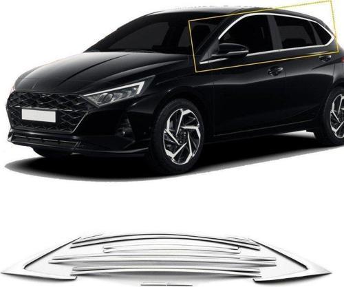 Hyundai i20 Krom Cam Çerçevesi 14 Parça TamTur 2020+ Uyumlu