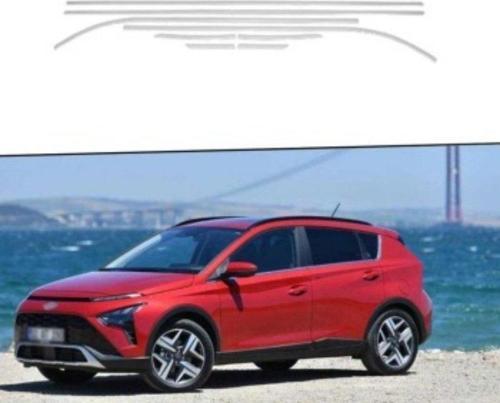Hyundai Bayon Krom Cam Çerçevesi 12 Parça TamTur 2020+ Uyumlu