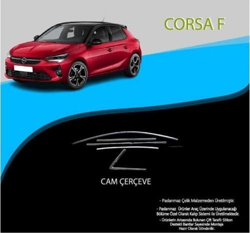 Opel Corsa F Krom Cam Çerçevesi 10 Parça TamTur 2019+ Uyumlu