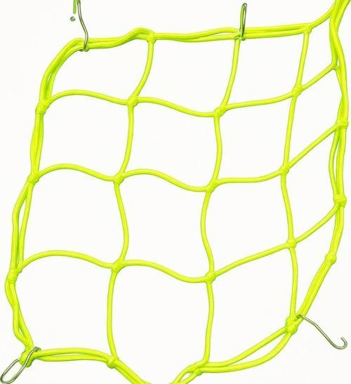 Motosiklet Kask Filesi – 6 Kanca | Neon Sarı | 1 Metre Esneyebilir