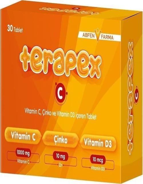 Terapex Vitamin C Çinko Vitamin D 30 Tablet