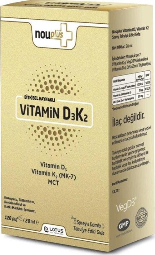 Vitamin D3K2 Sprey Damla 20 ml
