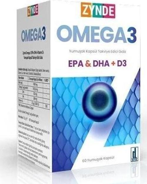 Omega-3 EPA+ DHA+ Vitamin D3 60 Yumuşak Kapsül