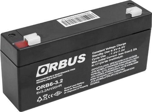 AKÜ 6 VOLT 3.2 AMPER OR BUS ORB6-3.2 ( 135 X 33 X 60 MM ) (2818)