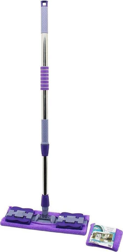 MANDALLI YÜZEY TEMİZLİK PALET MOP M.FİBER PASPAS - YEDEKLİ DUVAR SİLME MOP METAL UZAYAN SAP=70-107CM- 360° (2818)