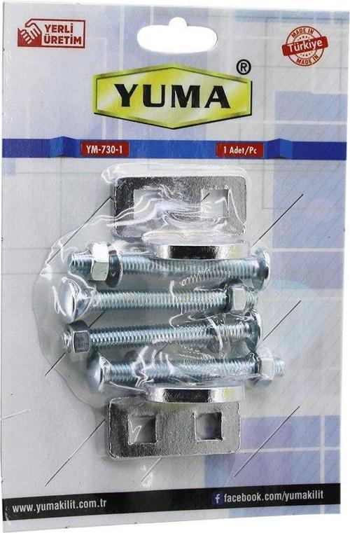 YUMA YM-730-1 KAPI EMNİYET REZESİ  ASMA KİLİT TAKILABİLİR MENTEŞE (2818)