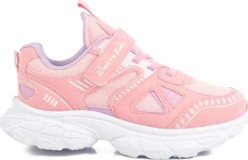 Pembe Cırtlı Fileli Kız Çocuk Spor Ayakkabı 1500 F