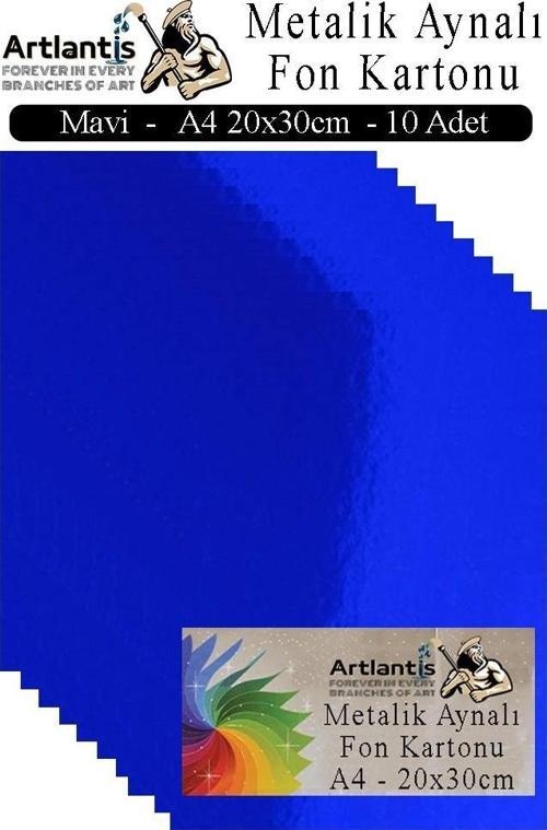 Metalik Aynalı Fon Kartonu 10 lu A4 20X30 cm 1 Paket Okul Sınıf Dekoratif Pırıltılı Folyo Kağıt Dekoratif Anasınıfı Kreş