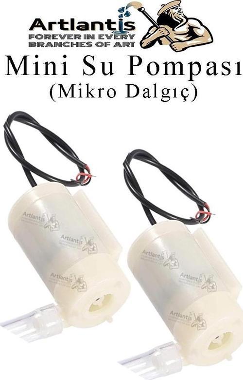 Mini Su Pompası 2 Adet Mikro Dalgıç Pompa Solonoid Su Pompası DC 3-5 Volt Küçük Akvaryum Motoru 100l/h