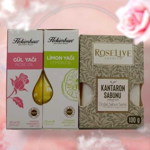 Gül Yağı+ Limon Yağı +Kantaron Sabunu