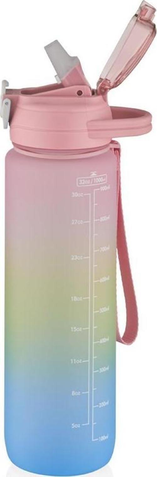 VGN2219 1000 ml Renkli Pipetli Matara