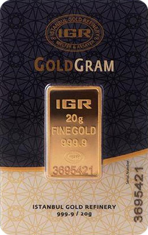 RimaGold 20 gr 24 Ayar 999.9 Milyem İAR Gram Altın