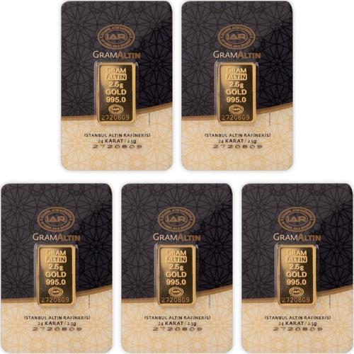 RimaGold 5 Adet 2.5 gr 24 Ayar İAR Gram Altın