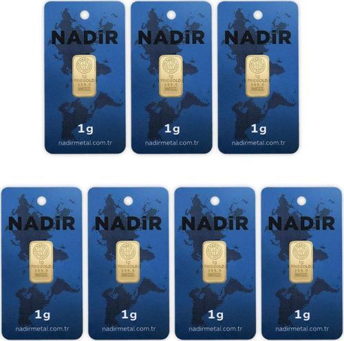 RimaGold 7 Adet 1 gr 24 Ayar NadirGold Gram Altın (Dikdörtgen)
