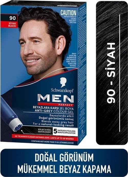 Men Perfect Erkek Saç Boyası 90 - Siyah