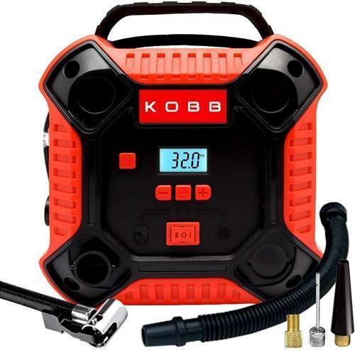KB250 12VOLT 160 Psi Dijital Basınç Göstergeli Lastik & Yatak Şişirme Pompası, Kırmızı/