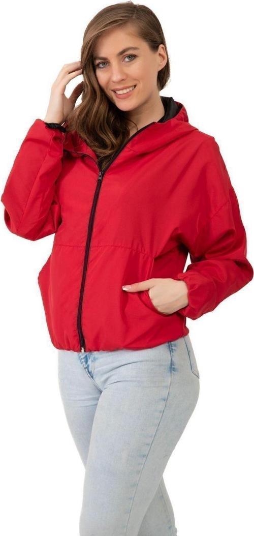 Kadın Kapüşonlu Su Ve Rüzgar Geçirmez Oversize Yağmurluk - Rüzgarlık