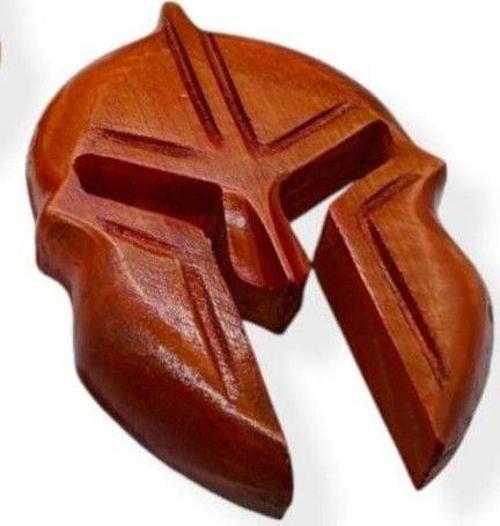 Ahşap Gladyatör Maske Duvar Dekoru 20x13 cm.