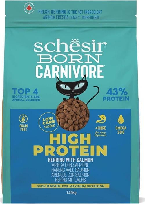Born Carnivore Somonlu Ve Ringa Balıklı Yetişkin Kedi Maması 1,25kg