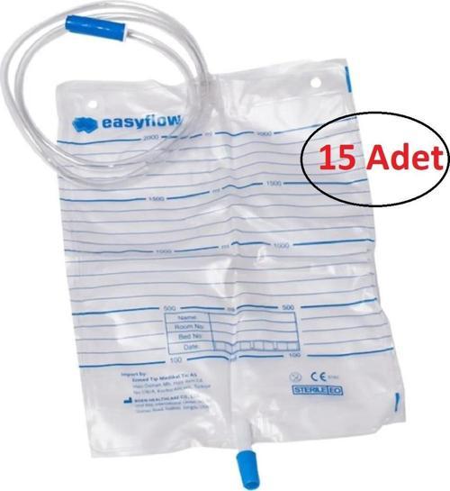 Musluklu Steril Idrar Torbası 2000 Ml ( 15'li Paket )
