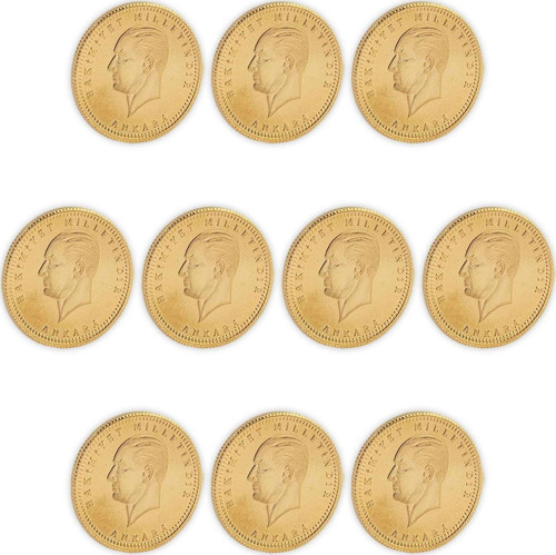 10 Adet Ata Lira Altın Yeni Tarihli Set