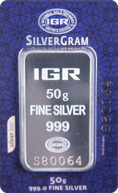 RimaGold İAR 50 Gr Gümüş Külçe