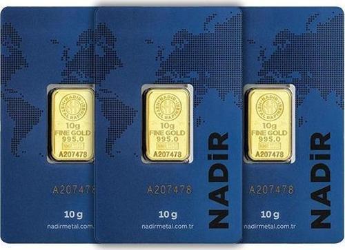 RimaGold 3 Adet 10 gr 24 Ayar NadirGold Gram Altın