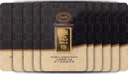 RimaGold 10 Adet 2.5 gr 24 Ayar İAR Gram Altın