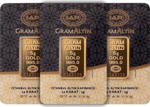 RimaGold 3 Adet 5 gr 24 Ayar İAR Gram Altın