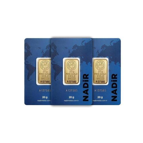 RimaGold 3 Adet 20 gr 24 Ayar NadirGold Gram Altın