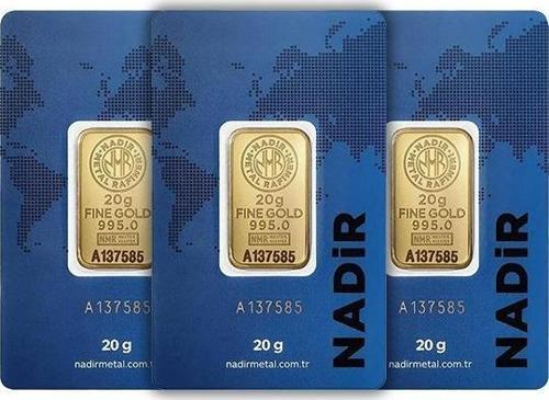 RimaGold 3 Adet 20 gr 24 Ayar NadirGold Gram Altın