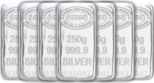 RimaGold 7 Adet İAR 250 Gr Gümüş Külçe